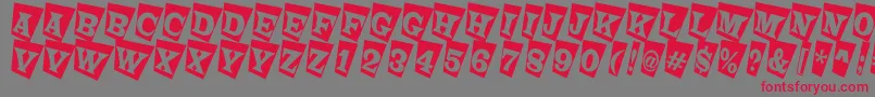 LatinotitulcmtwRegular Font – Red Fonts on Gray Background