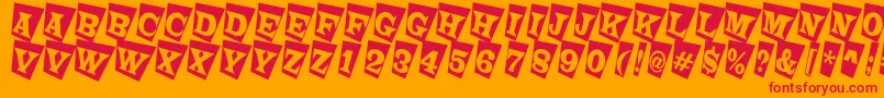 LatinotitulcmtwRegular Font – Red Fonts on Orange Background