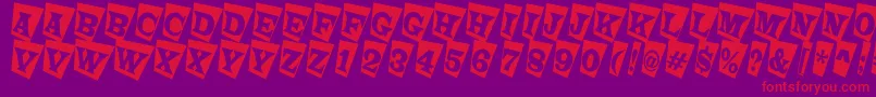 LatinotitulcmtwRegular Font – Red Fonts on Purple Background