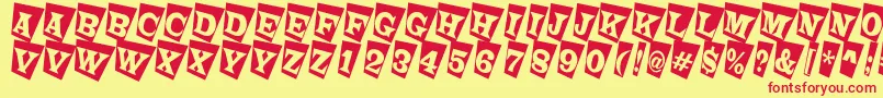 LatinotitulcmtwRegular Font – Red Fonts on Yellow Background
