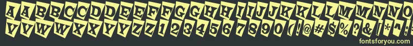 LatinotitulcmtwRegular Font – Yellow Fonts on Black Background