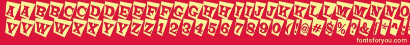 LatinotitulcmtwRegular Font – Yellow Fonts on Red Background