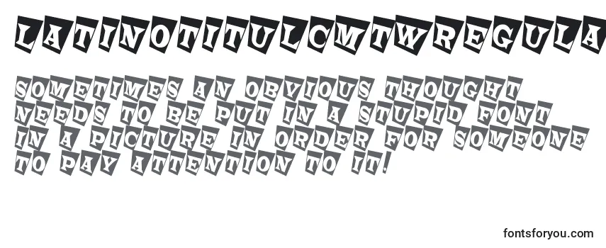 LatinotitulcmtwRegular Font