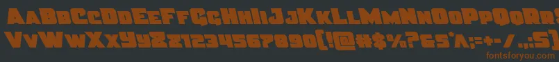 Justiceleft Font – Brown Fonts on Black Background
