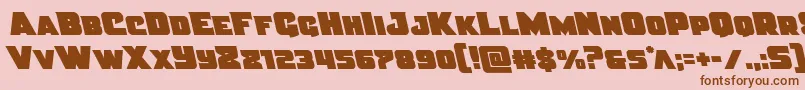 Justiceleft Font – Brown Fonts on Pink Background
