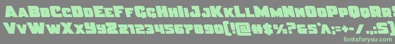 Justiceleft Font – Green Fonts on Gray Background