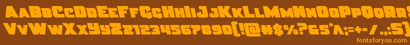 Justiceleft Font – Orange Fonts on Brown Background