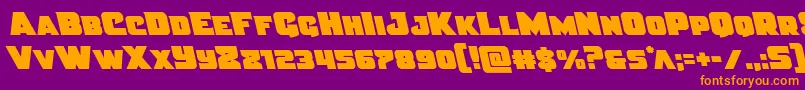 Justiceleft Font – Orange Fonts on Purple Background