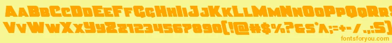 Justiceleft Font – Orange Fonts on Yellow Background