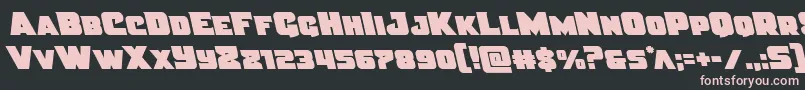 Justiceleft Font – Pink Fonts on Black Background