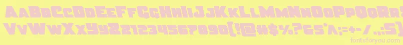 Justiceleft Font – Pink Fonts on Yellow Background