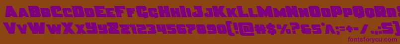Justiceleft Font – Purple Fonts on Brown Background