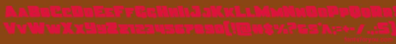 Justiceleft Font – Red Fonts on Brown Background