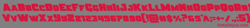 Justiceleft Font – Red Fonts on Gray Background