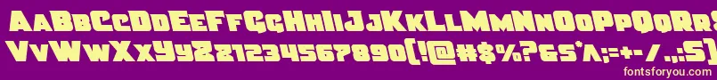 Justiceleft Font – Yellow Fonts on Purple Background