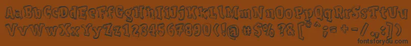 VDeVaciaDefharo Font – Black Fonts on Brown Background