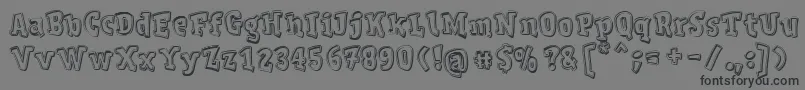 Шрифт VDeVaciaDefharo – чёрные шрифты на сером фоне