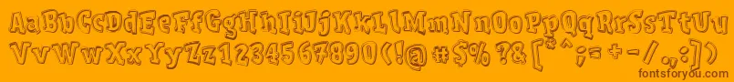 VDeVaciaDefharo Font – Brown Fonts on Orange Background