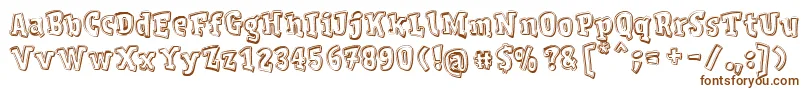 Шрифт VDeVaciaDefharo – коричневые шрифты на белом фоне