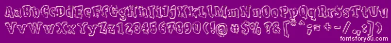 VDeVaciaDefharo Font – Pink Fonts on Purple Background