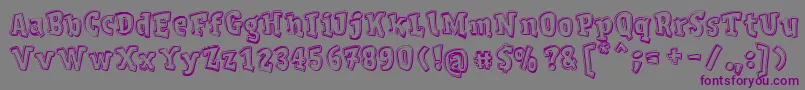 VDeVaciaDefharo Font – Purple Fonts on Gray Background