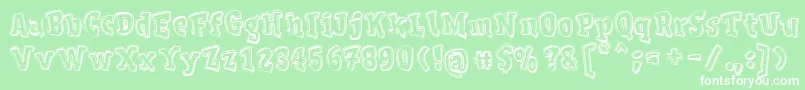 VDeVaciaDefharo Font – White Fonts on Green Background