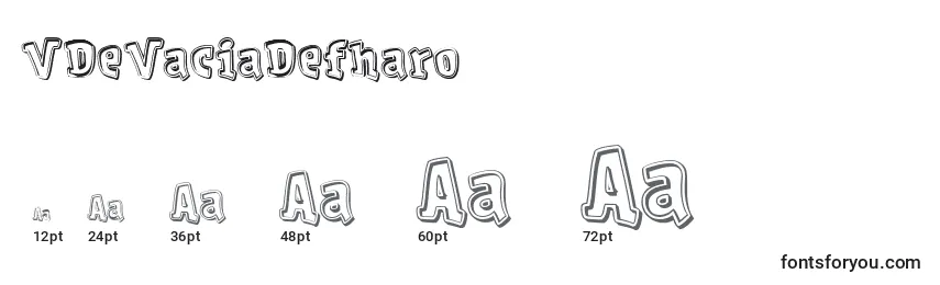 VDeVaciaDefharo Font Sizes