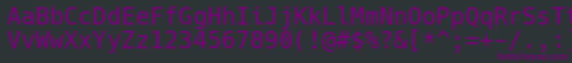フォントHackRegular – 黒い背景に紫のフォント