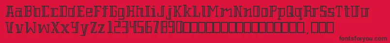 Barbershop Font – Black Fonts on Red Background