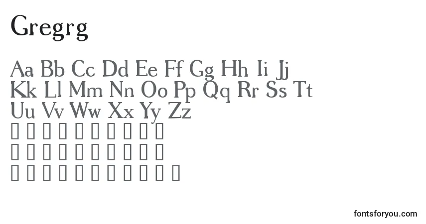 Police Gregrg - Alphabet, Chiffres, Caractères Spéciaux