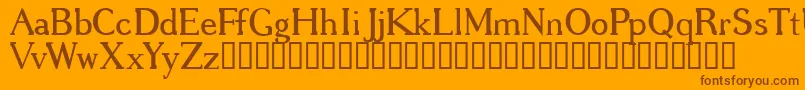 Gregrg Font – Brown Fonts on Orange Background