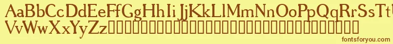 Gregrg Font – Brown Fonts on Yellow Background