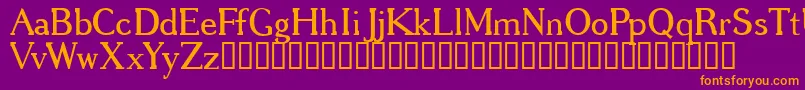 Gregrg Font – Orange Fonts on Purple Background