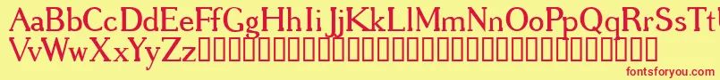 Gregrg Font – Red Fonts on Yellow Background