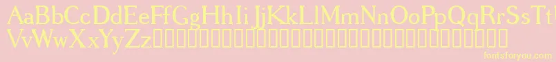 Gregrg Font – Yellow Fonts on Pink Background