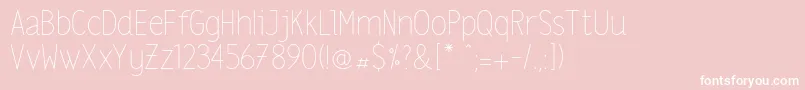 Lslight Font – White Fonts on Pink Background