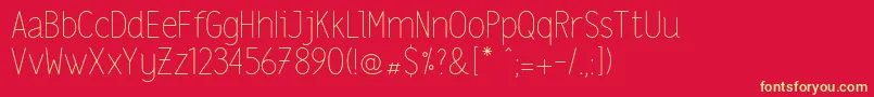 Lslight Font – Yellow Fonts on Red Background