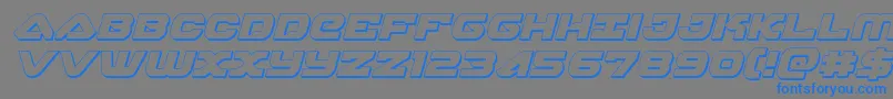 Skyhawk3Dital Font – Blue Fonts on Gray Background