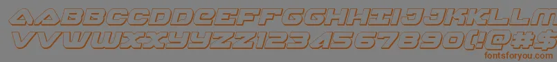 Skyhawk3Dital Font – Brown Fonts on Gray Background