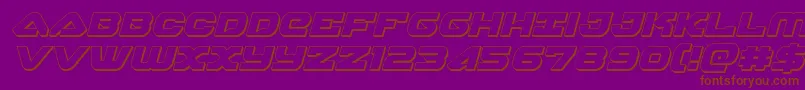 Skyhawk3Dital Font – Brown Fonts on Purple Background