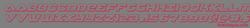 Skyhawk3Dital Font – Red Fonts on Gray Background