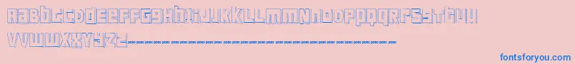 フォントFtScandinaviantitan2White – ピンクの背景に青い文字