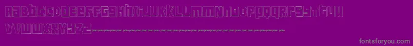 FtScandinaviantitan2White-fontti – harmaat kirjasimet violetilla taustalla