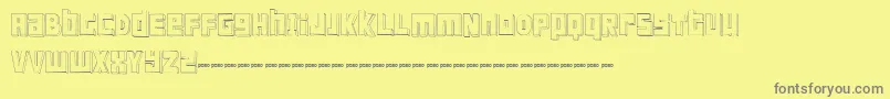フォントFtScandinaviantitan2White – 黄色の背景に灰色の文字