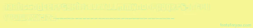 FtScandinaviantitan2White Font – Green Fonts on Yellow Background