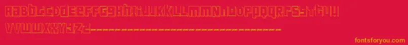 FtScandinaviantitan2White-Schriftart – Orangefarbene Schriften auf rotem Hintergrund