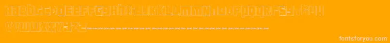 FtScandinaviantitan2White Font – Pink Fonts on Orange Background