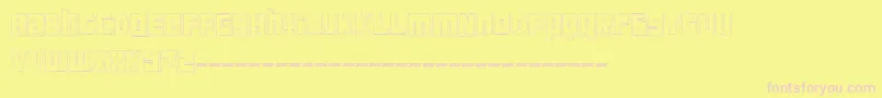 Шрифт FtScandinaviantitan2White – розовые шрифты на жёлтом фоне