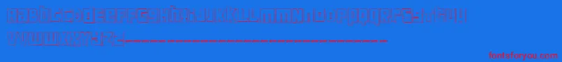 FtScandinaviantitan2White-Schriftart – Rote Schriften auf blauem Hintergrund