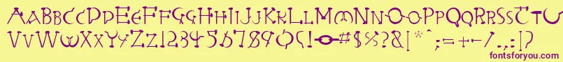 Шрифт Redletter – фиолетовые шрифты на жёлтом фоне